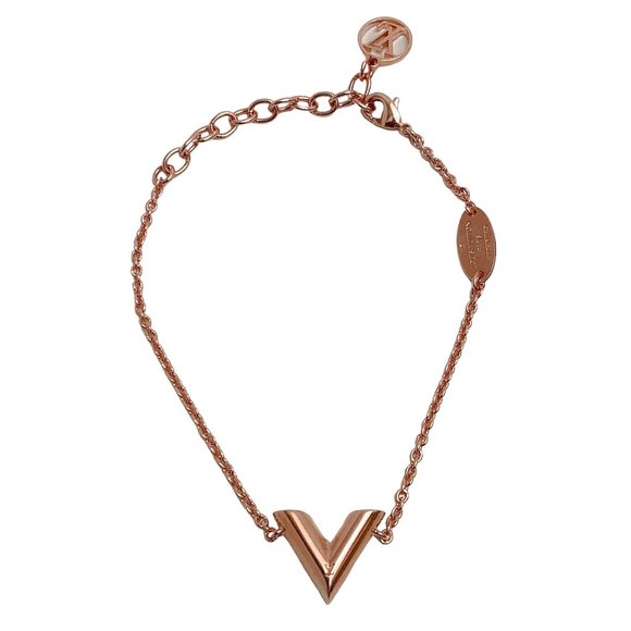 Louis Vuitton Jewelry Louis Vuitton Rose Gold Essential V Bracelet